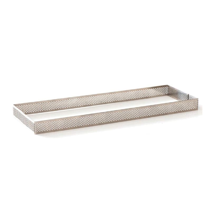 Moule à Pâtisserie Rectangulaire Perforé en Acier Inox - 10x29 cm