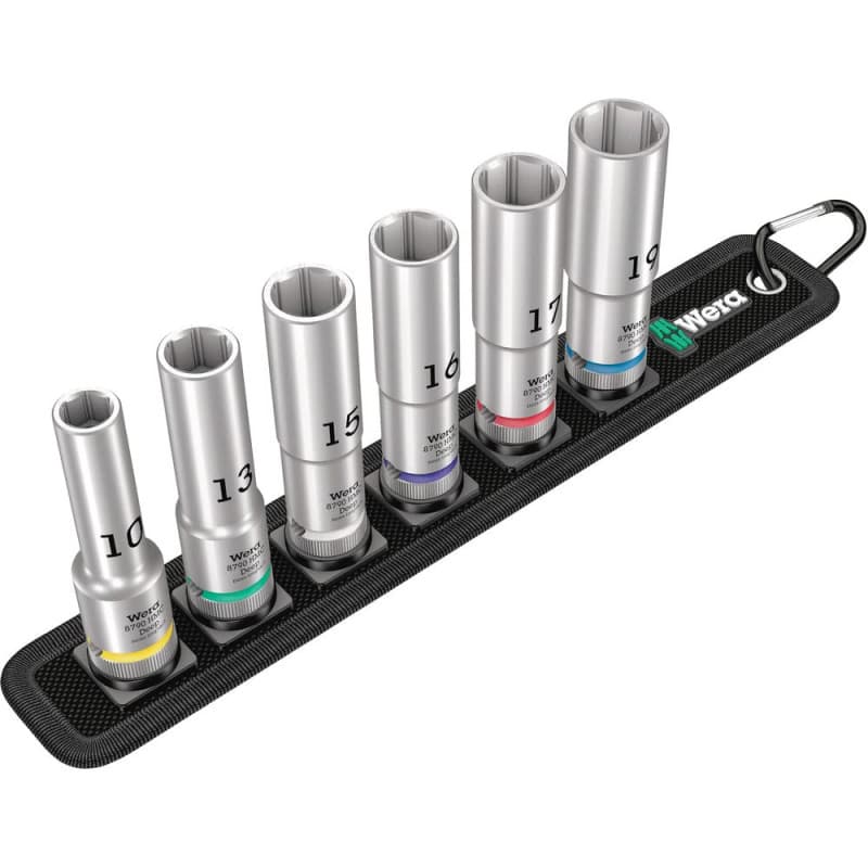 Wera Belt C Deep 1 - Jeu de Douilles Longues 1/2" - 6 Pièces