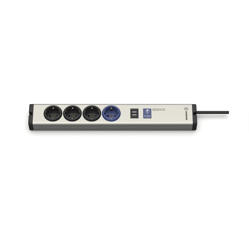 Multiprise Master/Slave en Aluminium avec Port USB - 4 Prises + 1 USB