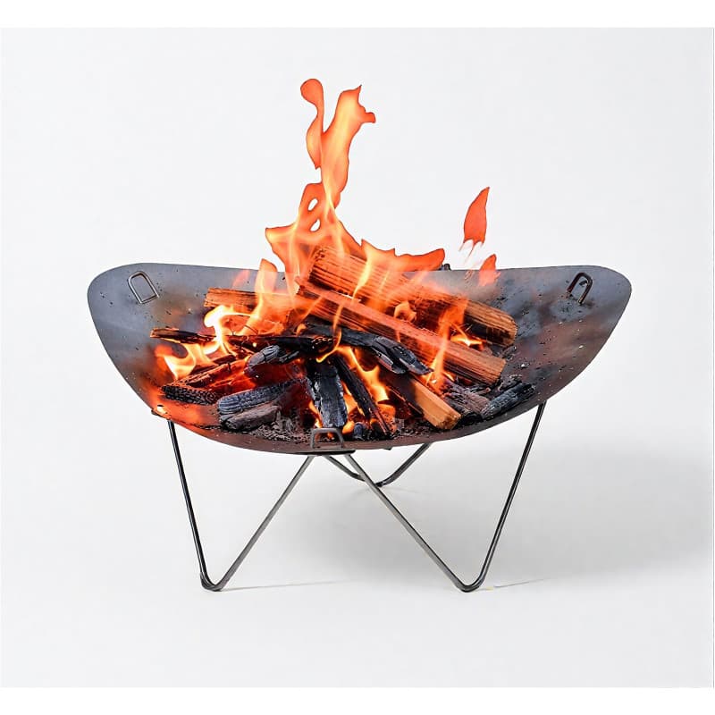 Foyer Portable en Acier Inoxydable avec Sac de Transport - Brasero de Table Léger pour Camping et Jardin