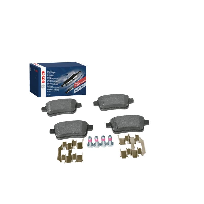 Plaquettes de Frein Arrière Bosch BP1221 - Jeu de 4 avec Accessoires