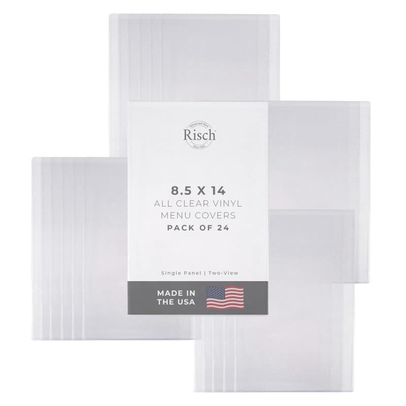 Lot de 24 Protège-Menus en Vinyle Transparent Double Face - Risch
