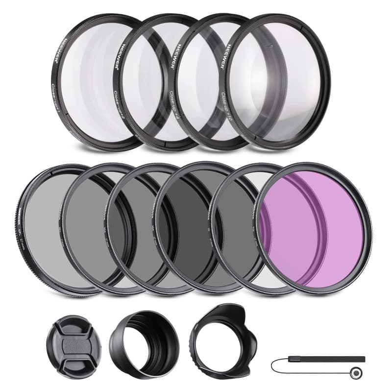 Kit de Filtres Photo NEEWER 67mm avec ND, CPL, UV et Accessoires