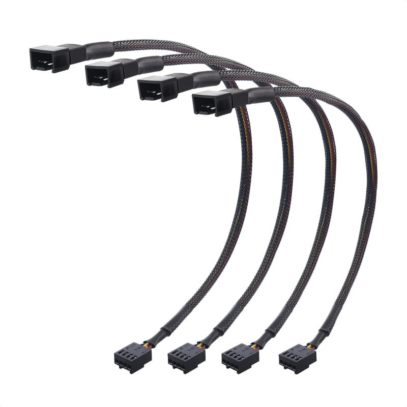 Câble d'Extension Ventilateur PWM 4 Broches - 30 cm - Lot de 4