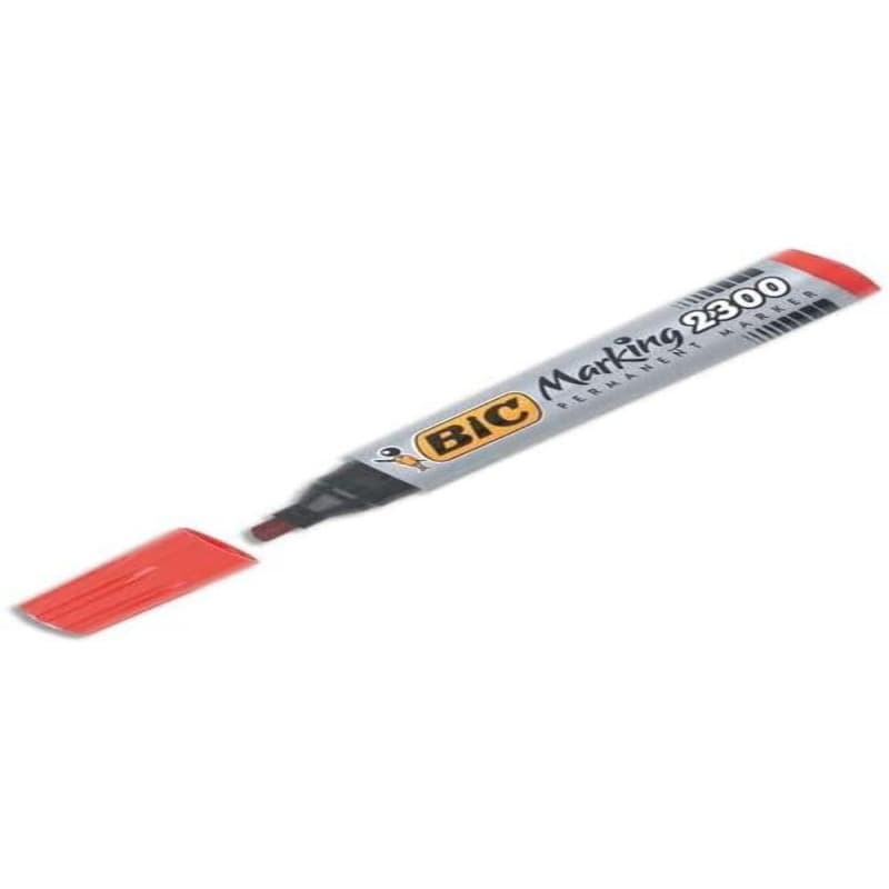 Marqueur Permanent BIC 2300 Rouge - Indélébile et Imperméable