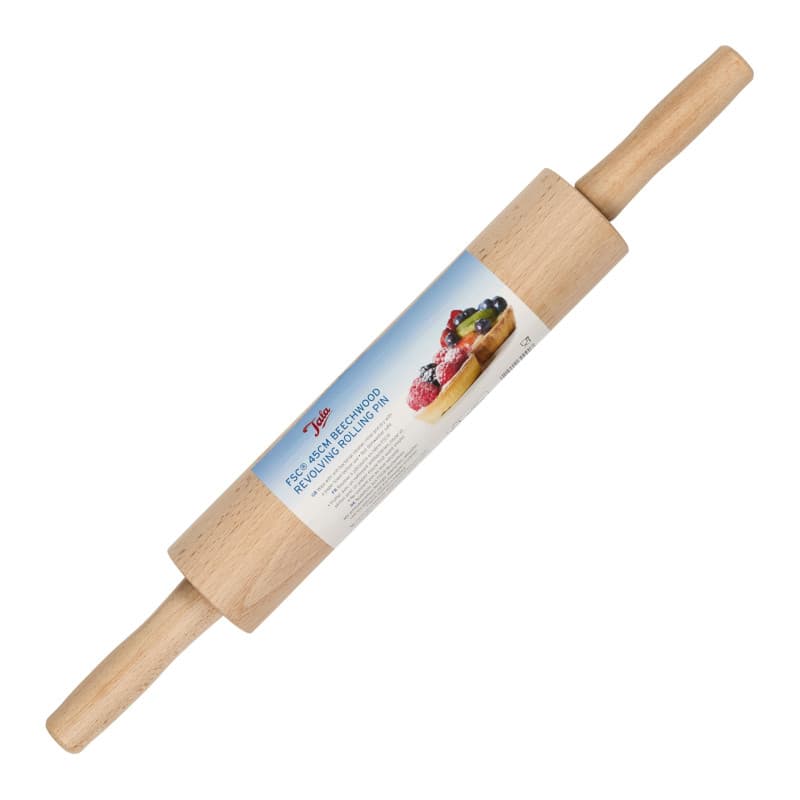 Rouleau à pâtisserie en bois de hêtre Tala avec poignées ergonomiques