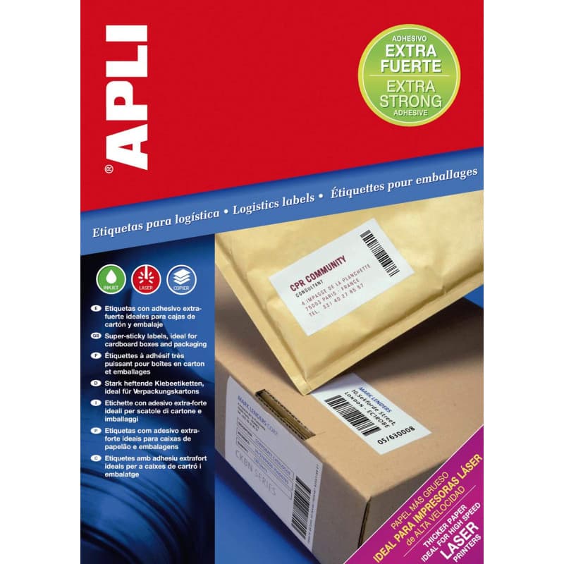 Pack de 800 Étiquettes Blanches Adhésives Extra-Fortes 105x74 mm