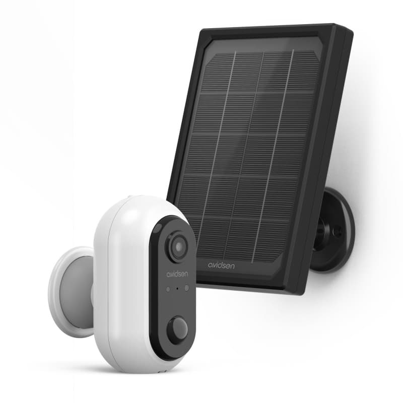 Caméra Solaire Extérieure Avidsen HomeCam avec Détecteur de Mouvement