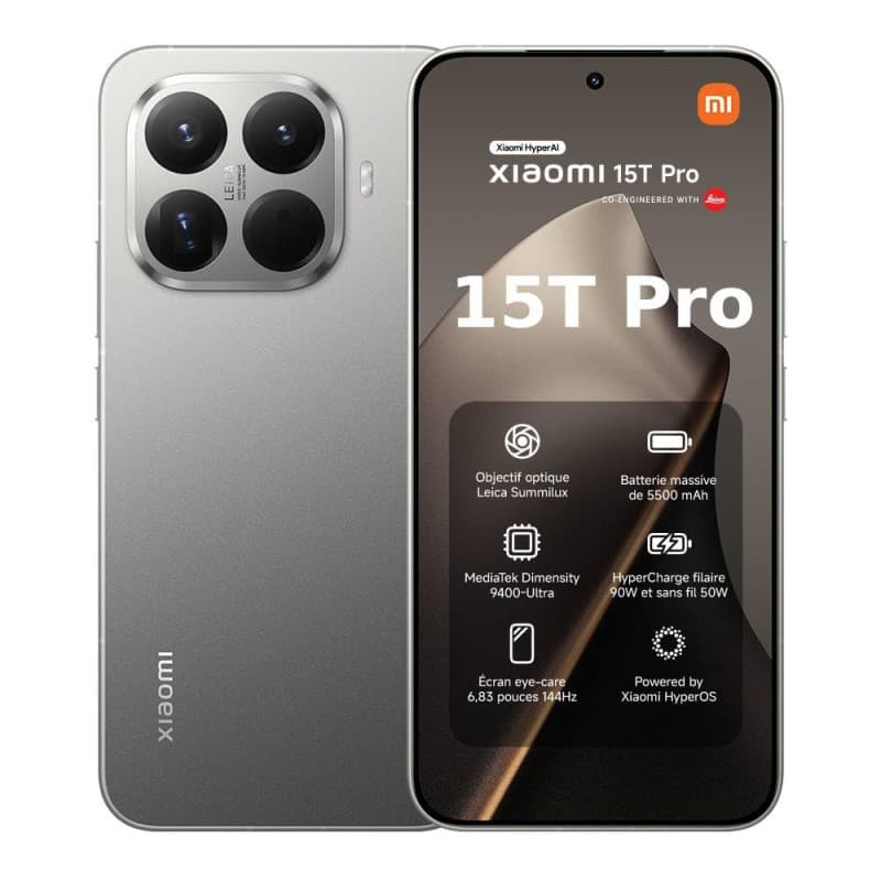 Xiaomi 15T Pro - Smartphone 12 Go RAM, 512 Go, Écran 6,83" 144 Hz