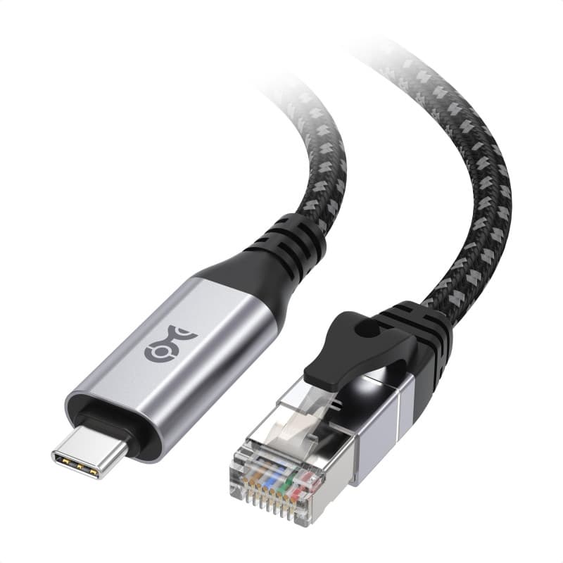 Câble USB-C vers Ethernet Gigabit 1,8m - Idéal pour MacBook et Ordinateurs Portables