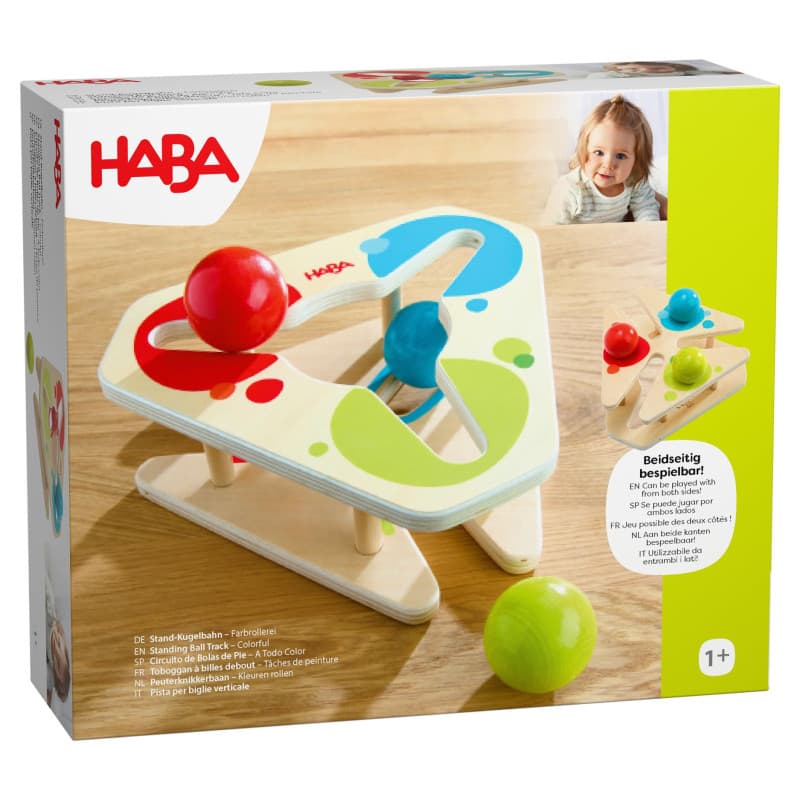 HABA Piste à Billes Colorée sur Pied - Jeu de Billes pour Enfants à Partir de 1 An