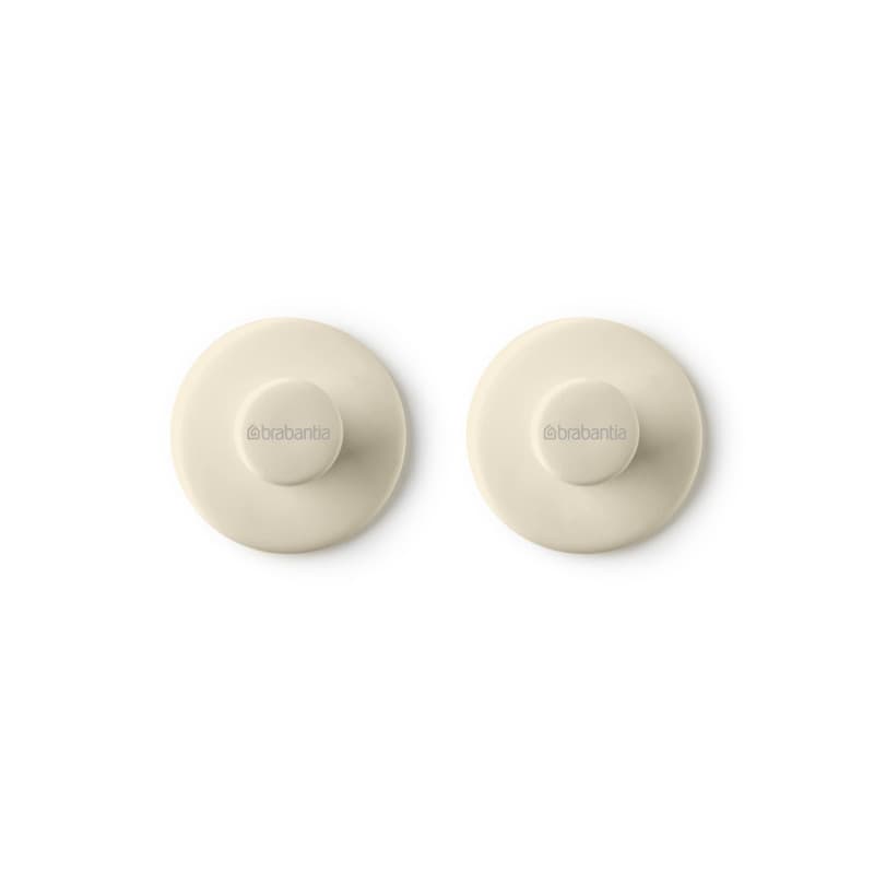 Crochets à Serviettes Brabantia ReNew - Lot de 2, Installation Facile, Soft Beige