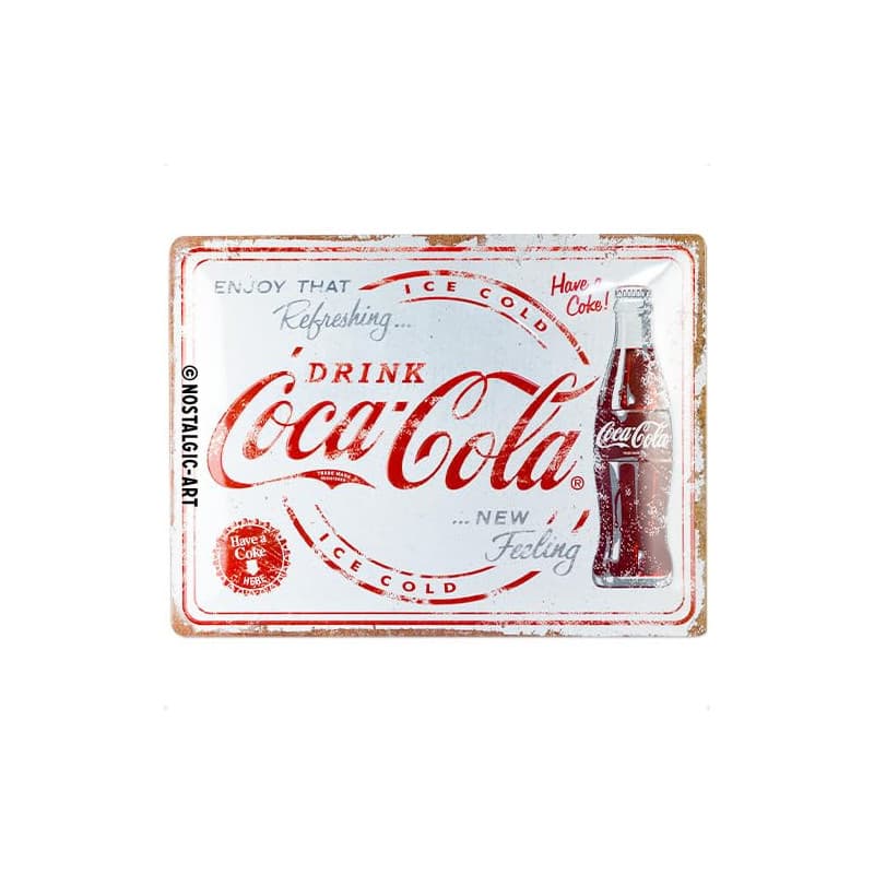 Plaque Rétro Coca-Cola en Métal 30x40 cm - Idée Cadeau Vintage