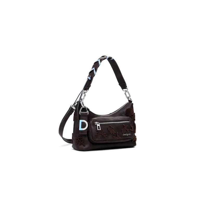 Sac à épaule Desigual Medellin en chocolat avec motif floral