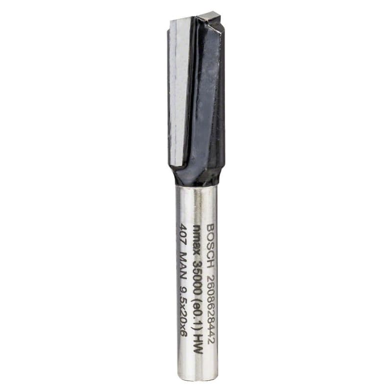 Fraise à Rainurer Droite Bosch PRO pour Défonceuse - Ø 9,5 mm
