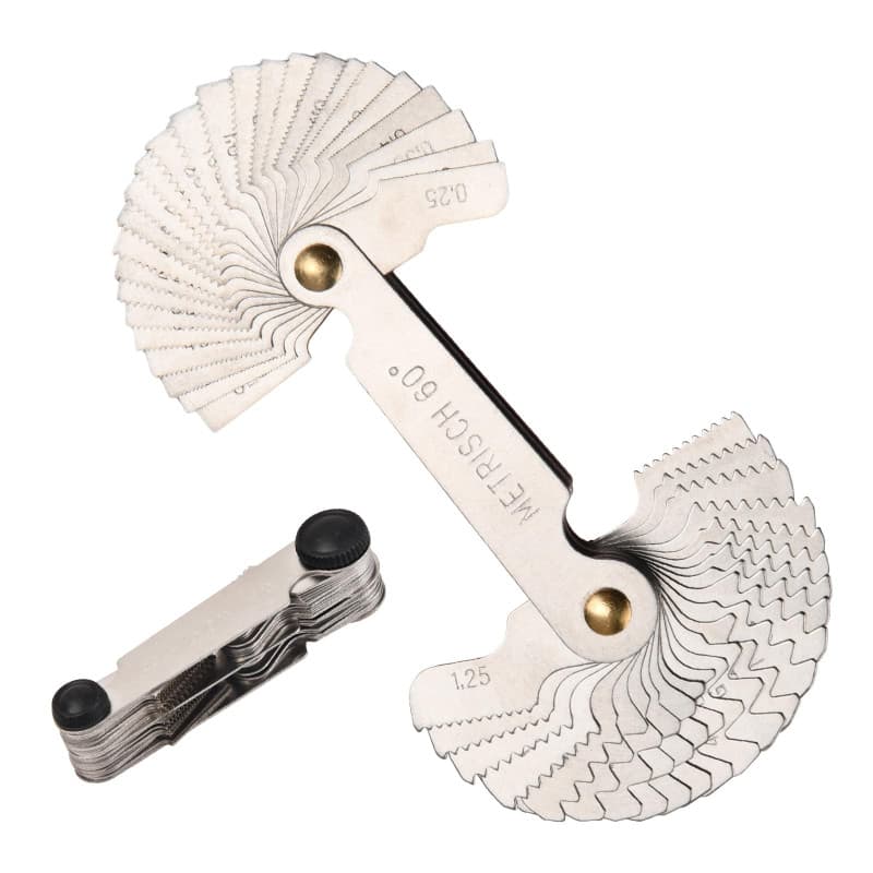 Lot de 52 Jauges de Pas de Vis en Acier Inoxydable - Outil de Mesure Précis