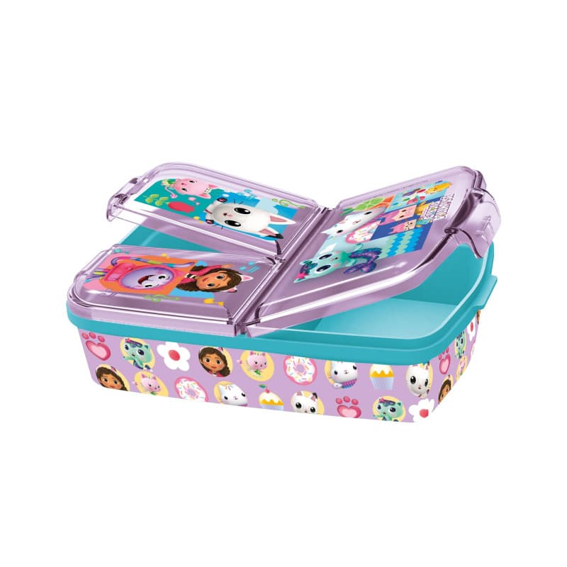 Boîte à Goûter Gabbys Dollhouse avec 3 Compartiments pour Enfants
