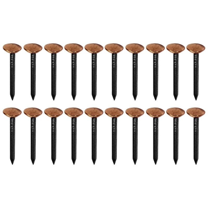 Clous en Acier avec Tête Cuivre pour Fixation Décorative - 20 pièces
