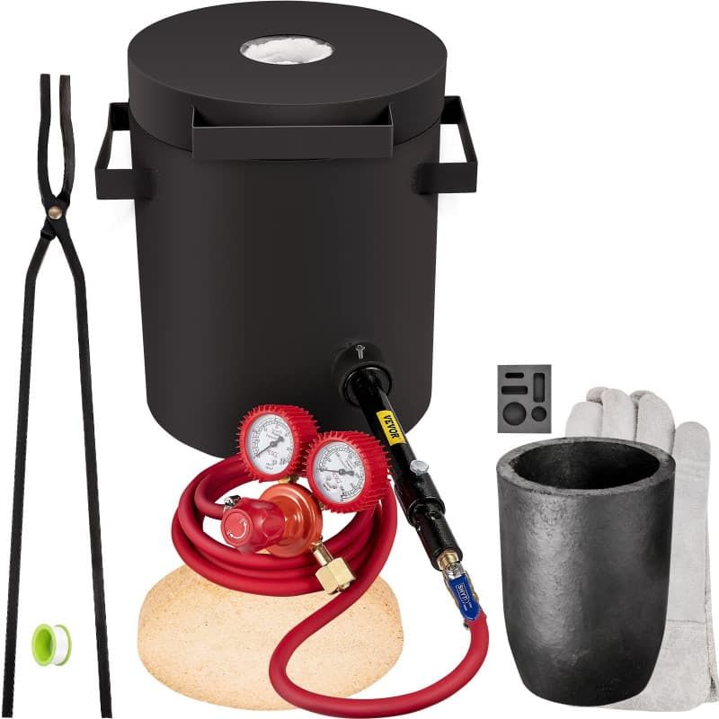 Four de Fusion à Gaz VEVOR 76,8 kW avec Creuset Graphite 4 kg