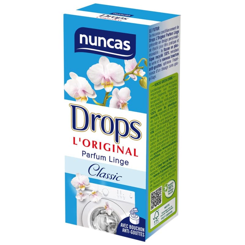 Nuncas Drops l'Original - Parfum Concentré pour Linge - 100ml
