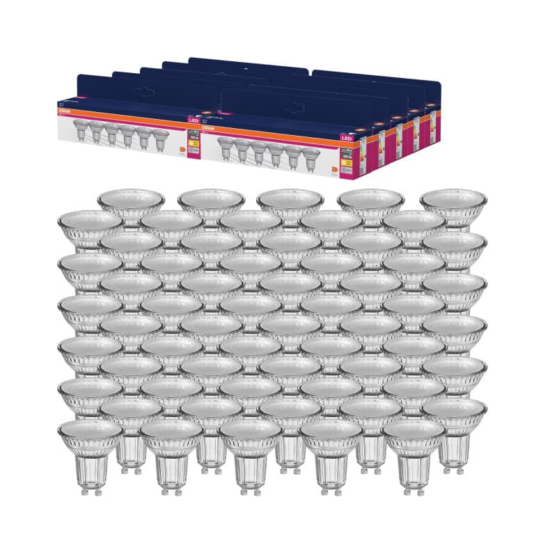 Pack de 60 Ampoules LED Osram PAR16 GU10 Blanc Chaud 4.3W