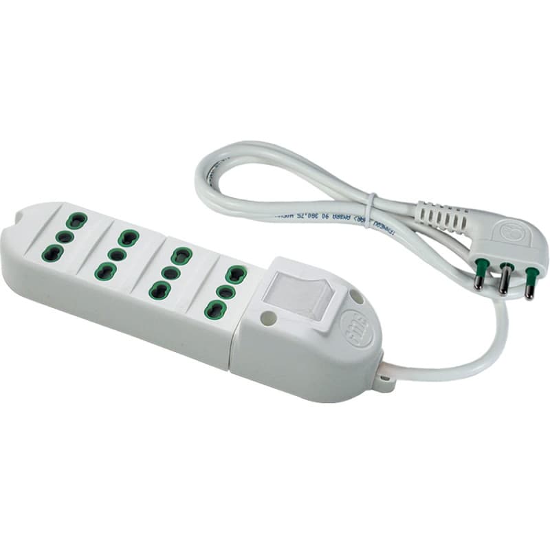 Multiprise Fanton 4 Prises Italiennes avec Interrupteur Lumineux - 1,5 m