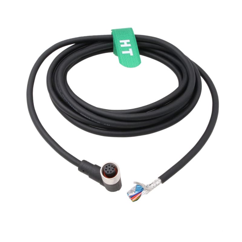 Câble Profibus M12 A 8 Broches Femelle à Angle Droit - 5 m