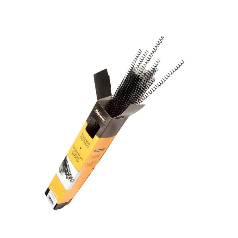 Fellowes Lot de 100 Spirales Métalliques Noires 6 mm pour Fixation