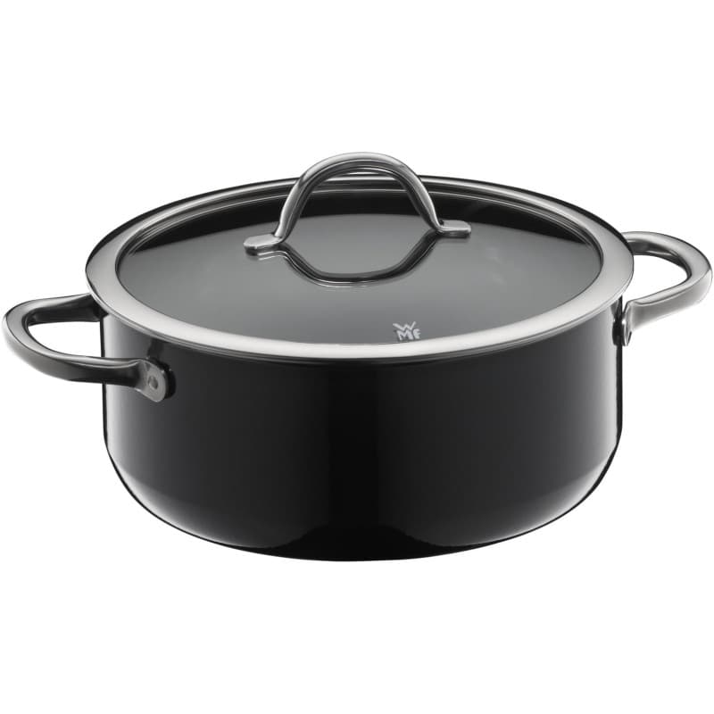 WMF Fusiontec Inspire Faitout en Céramique Noir 24 cm avec Couvercle en Verre