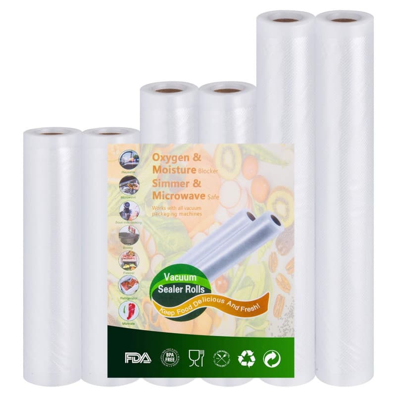 Sac Sous-Vide Alimentaire KitchenGynti - 6 Rouleaux 20x300cm, 28x300cm, 15x300cm