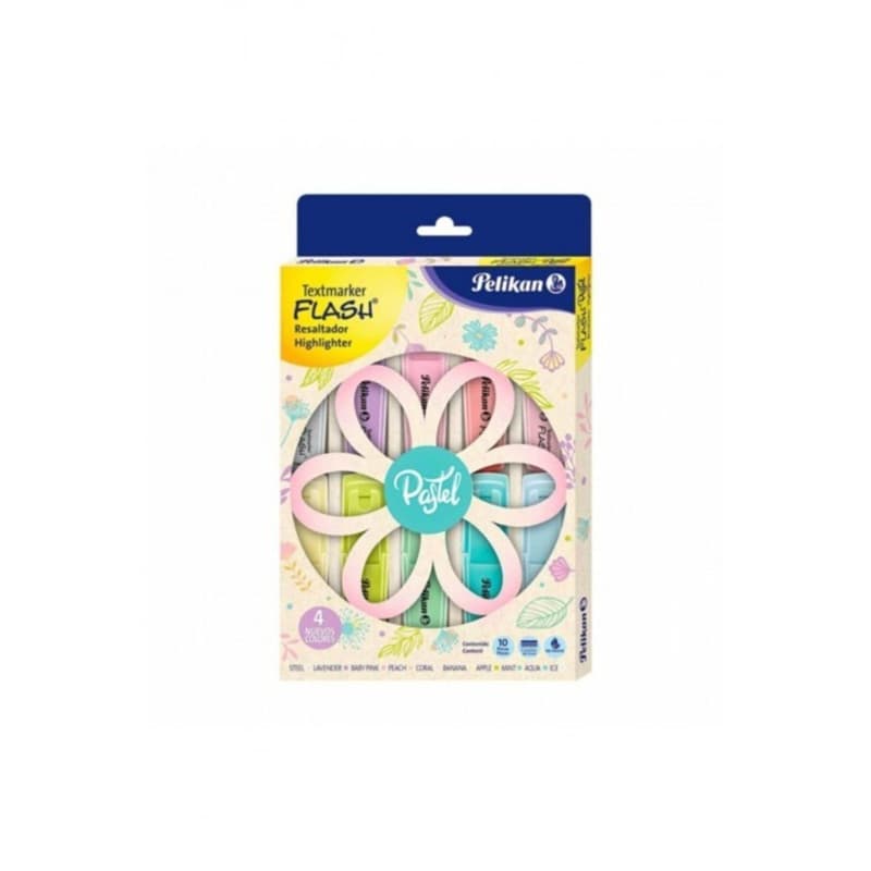 Surligneurs Pelikan Signal Pastel - 30 Marqueurs Lavables Multicolores