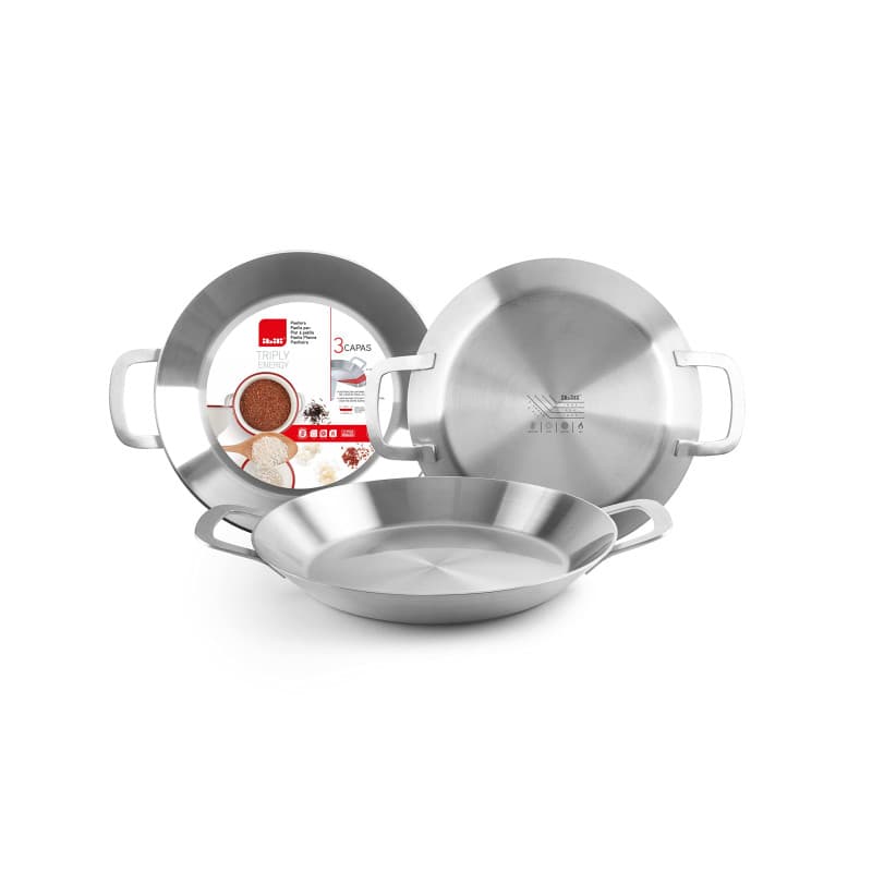 Poêle à Paella Triply Energy 30 cm en Acier Inoxydable - IBILI