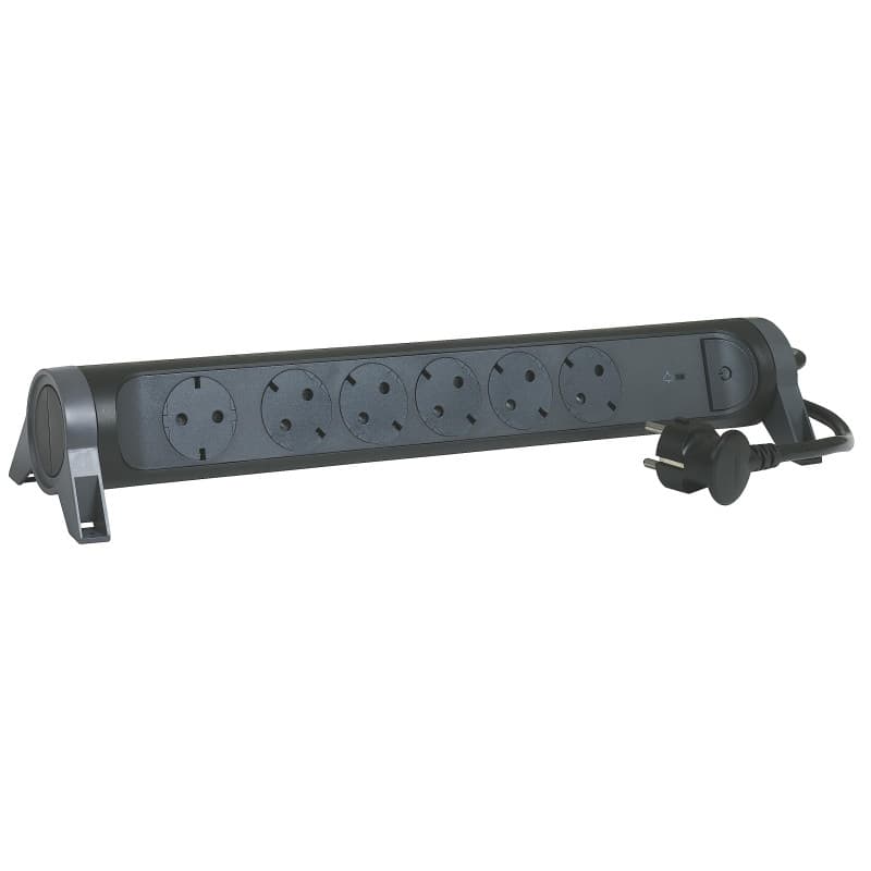 Multiprise Rotative Legrand avec Protection Surtension et Interrupteur LED - 6 Prises