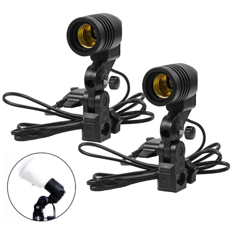 Dytabepl Lot de 2 Lampes de Photographie avec Support E27 - Éclairage Studio