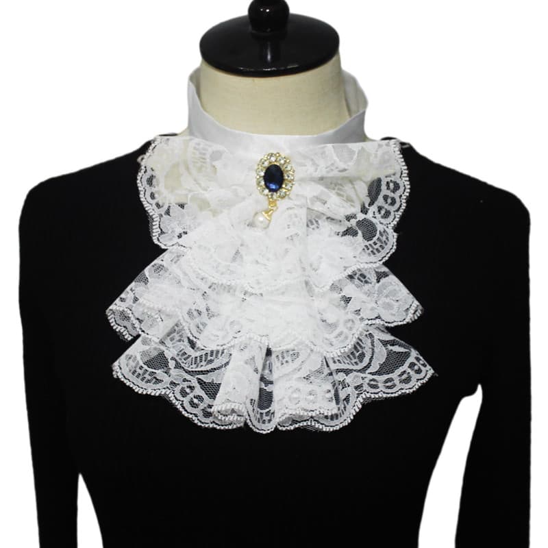 Collier Vintage Victorien en Dentelle Mabta pour Cosplay Gothique