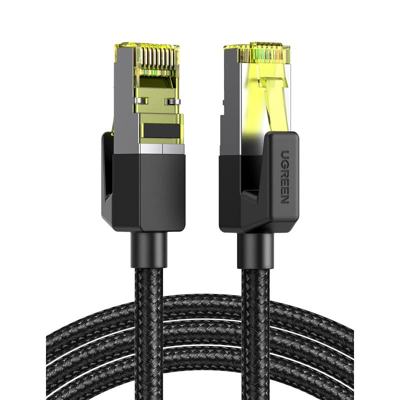 UGREEN Câble Ethernet Cat 7 RJ45 10Gbps 1M - Nylon Tressé et Double Blindage
