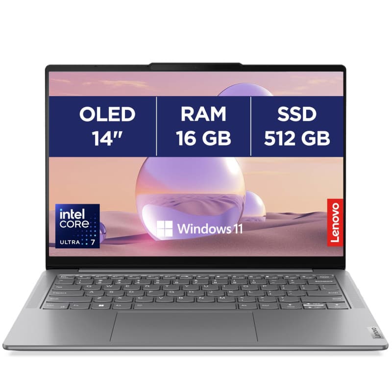 Lenovo Yoga Slim 7 - Ordinateur Portable 14'' WUXGA, Intel Core Ultra 7, 16Go RAM, 512Go SSD
