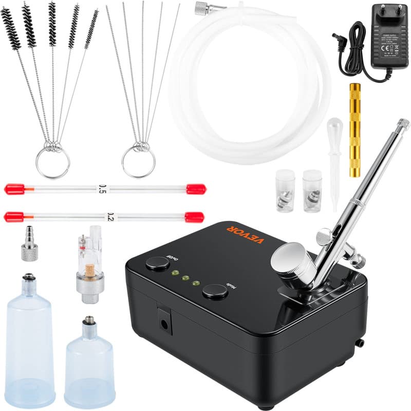 Kit Aérographe Professionnel VEVOR avec Compresseur et Accessoires Complets