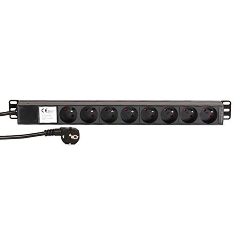 Multiprise Rackable 19" avec 8 Prises Françaises et Interrupteur Lumineux