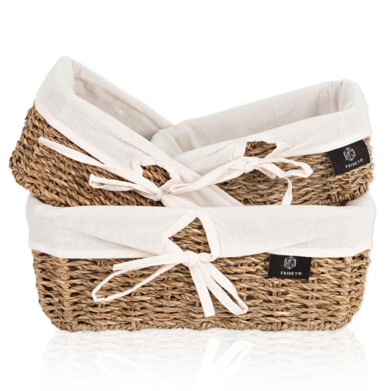 Lot de 3 corbeilles à pain en jonc de mer - Style scandinave