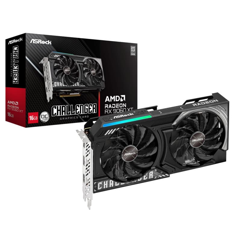 Carte Graphique ASRock Radeon RX 9060 XT Challenger 16 Go GDDR6