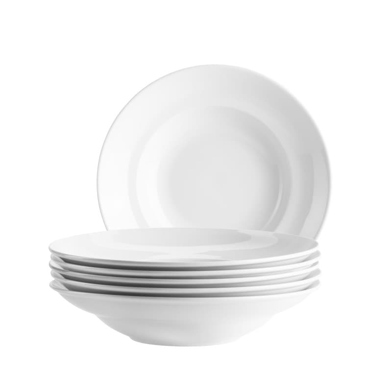 Assiettes à Pâtes MÄSER Barca - Ensemble Élégant en Porcelaine pour 6 Personnes