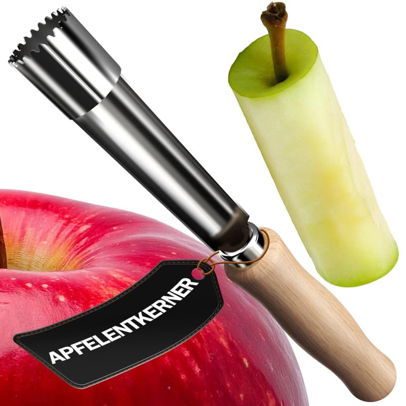 Dénoyauteur de Pommes 4smile en Acier Inoxydable avec Poignée en Bois