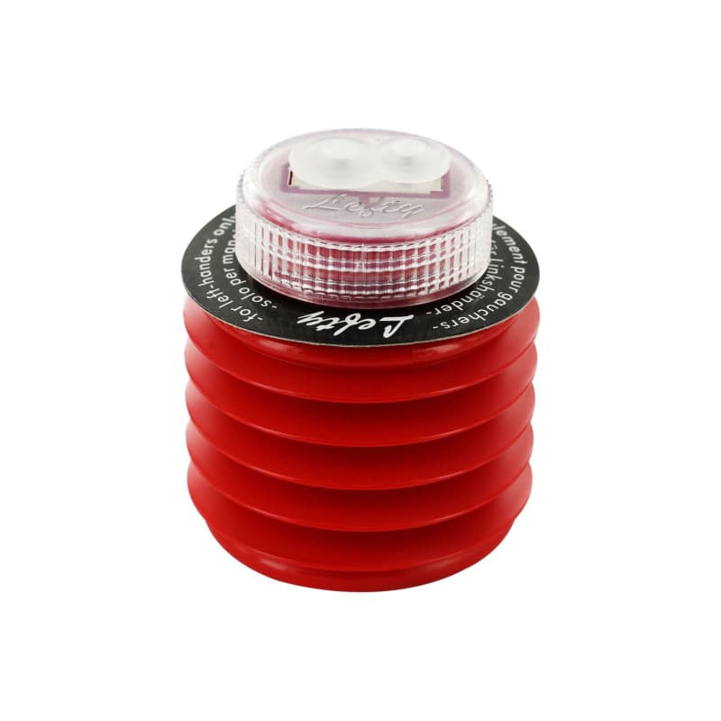 Taille-crayon KUM Softie Lefty pour gauchers - Rouge avec couvercle vissé