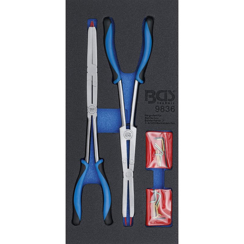 Jeu de Pinces à Circlips BGS 9836 avec Pointes Échangeables - 345 mm