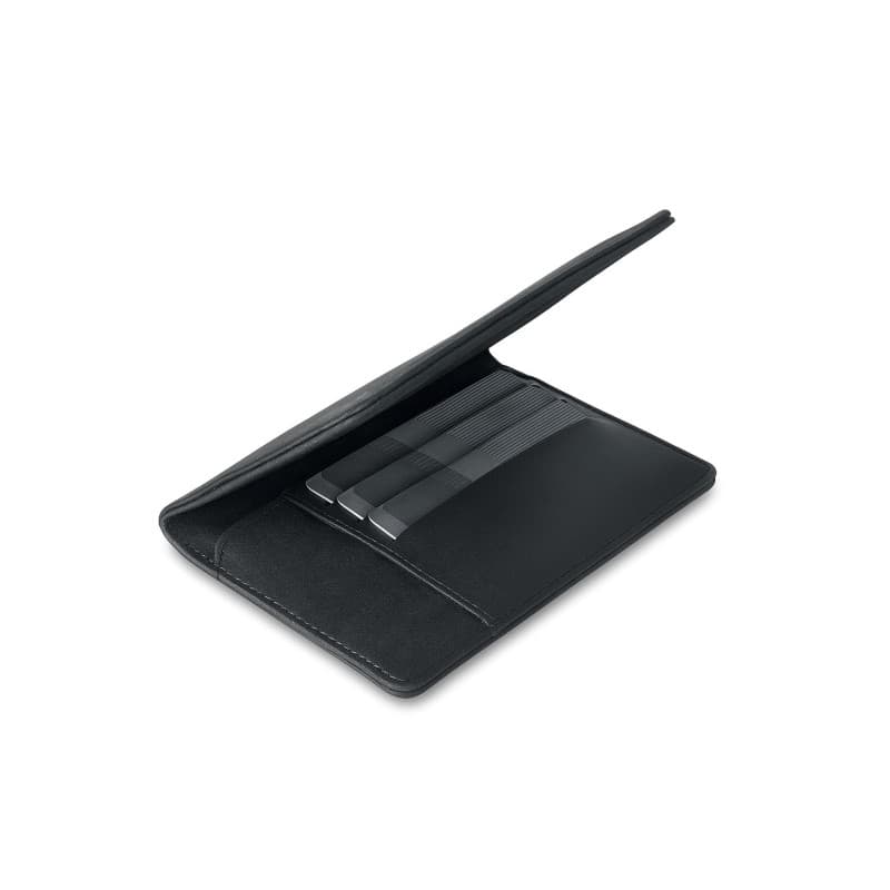 GAMBC Étui de Voyage en Cuir Noir avec Protection RFID pour Passeport et Cartes
