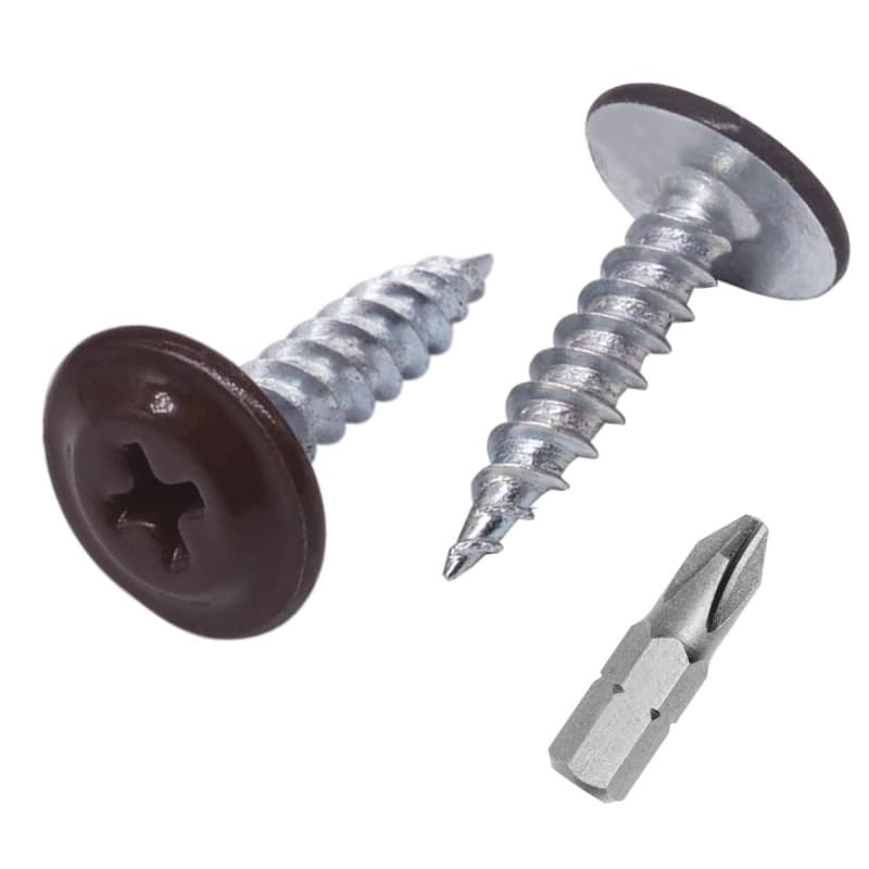 Lot de 70 vis à bois chocolat 4,2 x 19 mm - Autotaraudeuses Phillips
