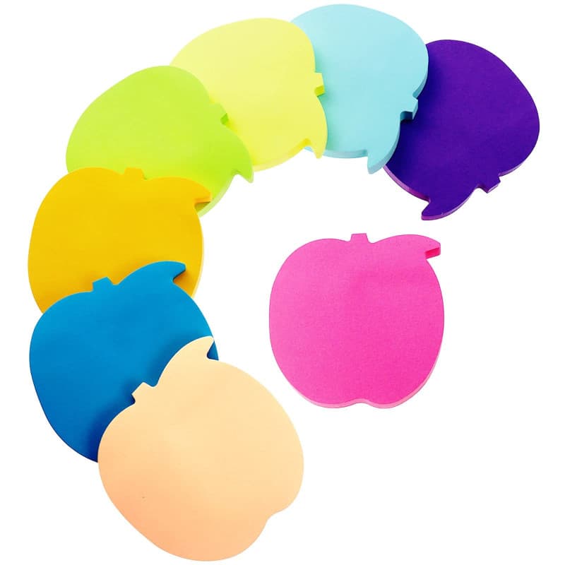 Lot de 560 Feuilles Autocollantes en Forme de Pomme - Notes Colorées Super Adhésives