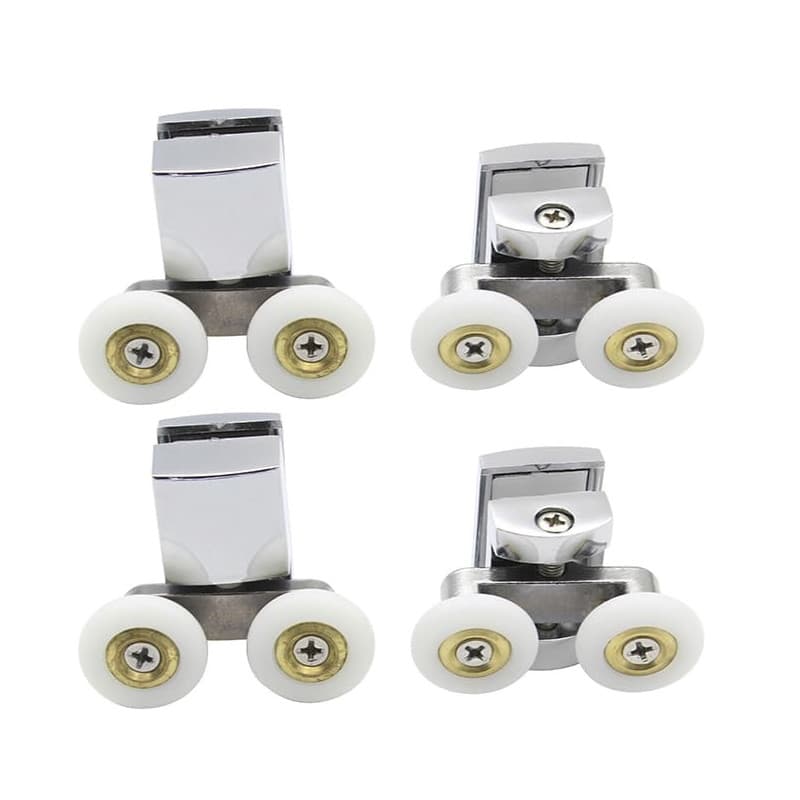 Lot de 2 Rouleaux de Porte de Douche en Alliage de Zinc - 23 mm