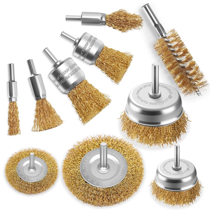 Aongray Lot de 10 Brosses Métalliques pour Nettoyage et Décapage